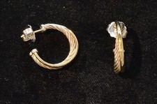 David Yurman  Cable Crossover Hoop Earrings S...