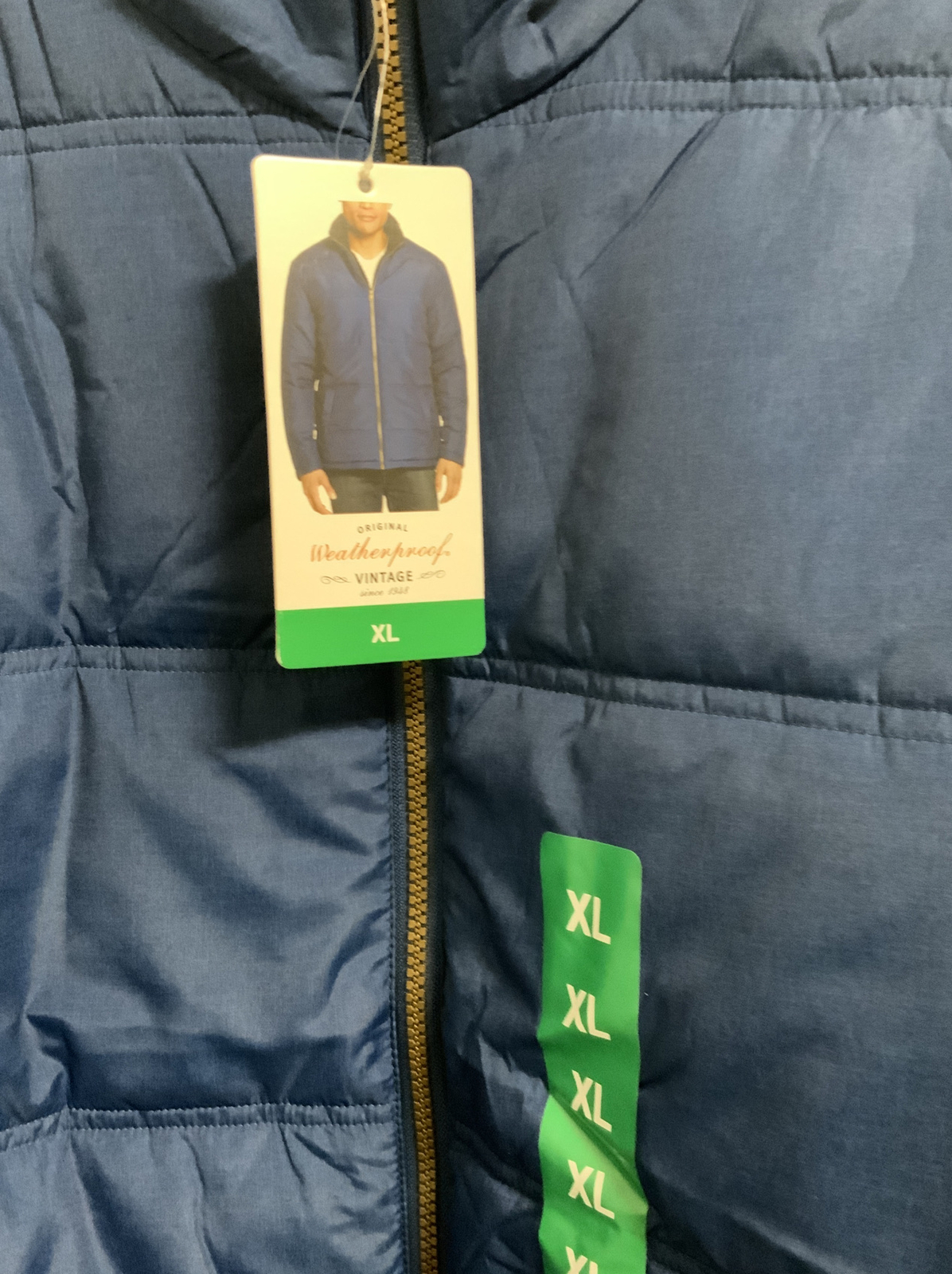 ♨️ Weatherproof Vintage Men’s Fleece Lined Puffer Jacket BLUE (XL)🆕 eBay