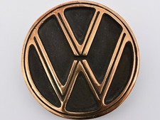 VW Volkswagen VW Bus Bug Solid Brass UB 1970s Vintage Belt Buckle
