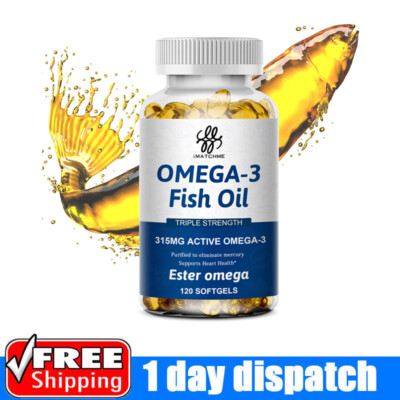 omega 3 fish oil capsules 3x strength 315mg epa & dha, highest potency 120