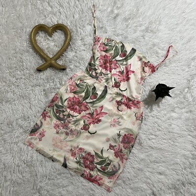 navy blue dress for baby girl Floral Print Sleeveless Backless Bodycon Maxi Dress Apricot / L main image 0