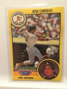 1991 STARTING LINEUP CARD JOSE CANSECO OAKLAND ATHLETICS NM KENNER SET BREAK | eBay
