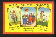 Postcard - Comic - unused - Sap Snap Shots