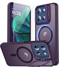 Motorola Moto G Stylus 5G 2026/2025 Case, Camera Ring Stand, Purple Slim Matte