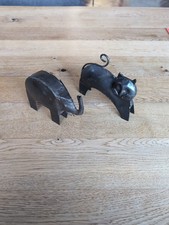 Metalltiere Katze Elefant Vintage Dekoration Skulpturen Statue