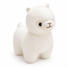 Cute White Alpaca Llama Plush Stuffed Animal Soft Cuddly Toy Gift Kids