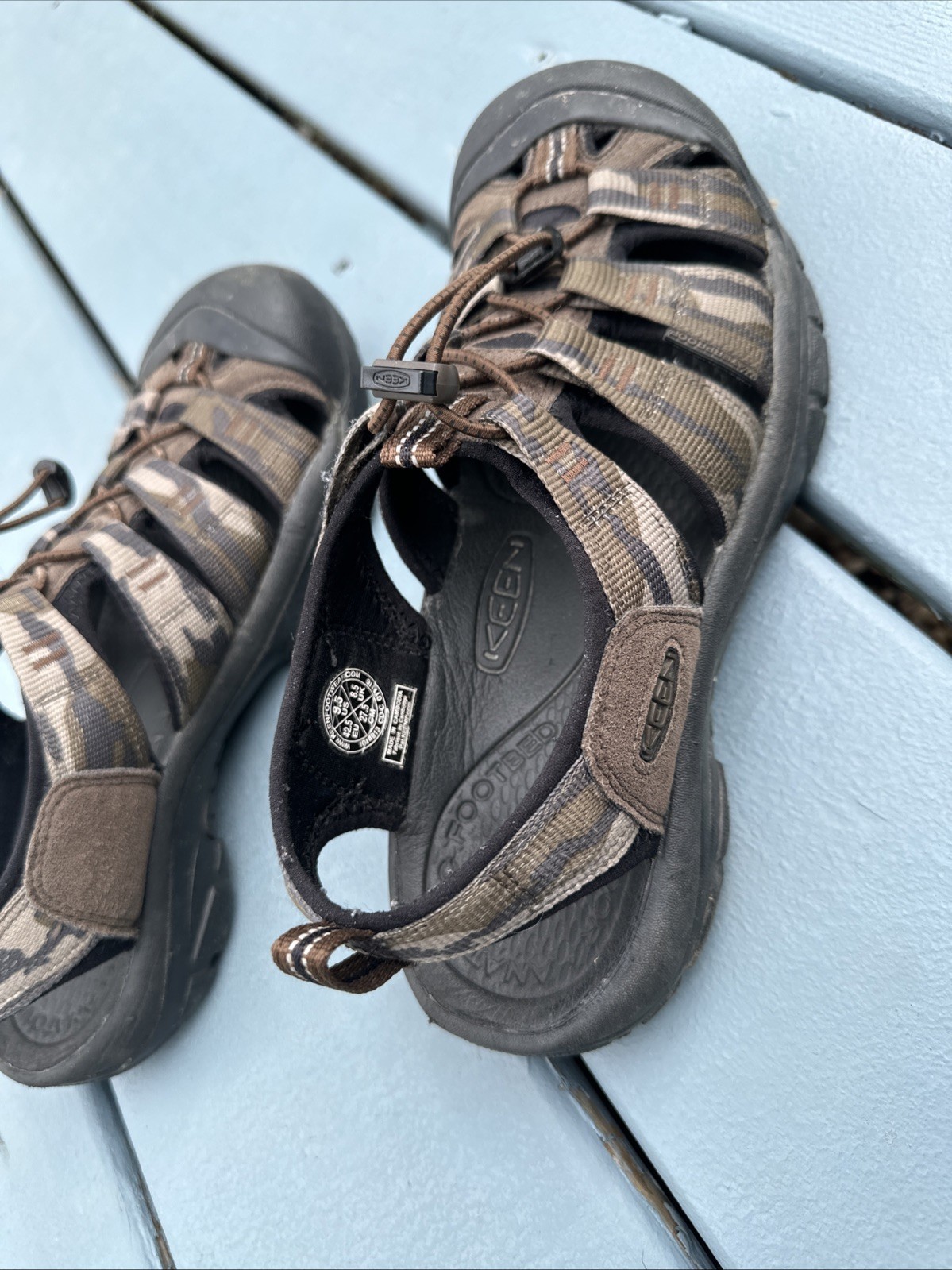 Sandali Keen Taglia Uomo 9 5 Cascade Marrone Verde Mimetico Sportivi Regolabili Vedi Foto