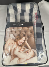 Dock A Tot Deluxe Plus Dock Baby Lounger 0-8 Mos Buffalo Plaid w/ Carrying Case