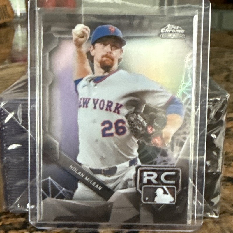 2026 Nolan McLean Topps Chrome Black Rookie Variation NY Mets