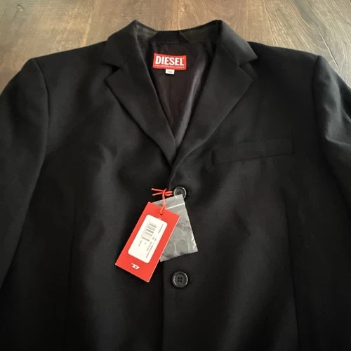 BNWT $700  Diesel J Warhols Men’s Blazer Jacket XL / XXL Black Gray 52 9XX Vtg image 7