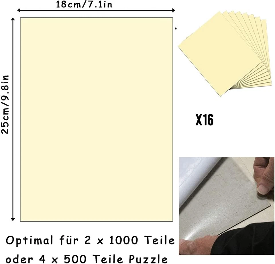 16 Adesivi Super Puzzle Trasparenti, Pellicola Autoadesiva, Puzzle Saver per Fis - Immagine 2 di 4