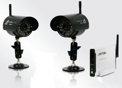 Wireless Surveillance IR Cameras + Remote Control