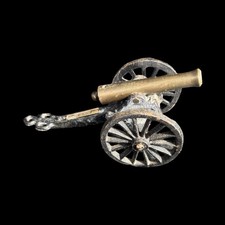 VINTAGE BRASS  IRON CANNON TOY STAMPED MARKED GETTYSBURG NATIONAL MILITARY PARK