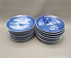 Vtg Royal Copenhagen Blue Christmas Plates Lot of 16 Denmark Porcelain 1966-1981