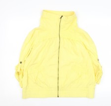 Papaya gelbe Damen-Windjacke Größe 12 elast...