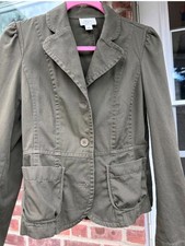 Ann Taylor LOFT Womens Olive/Army Green Cotto...