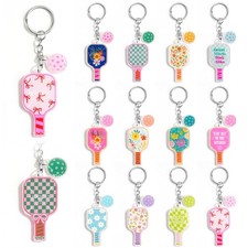 YOPPIX 12PCS Pickleball Keychain Gifts for Women, Party