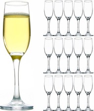 Elegant Champagne Glasses Set of 16, Long Stem Glass Champagne Flutes for