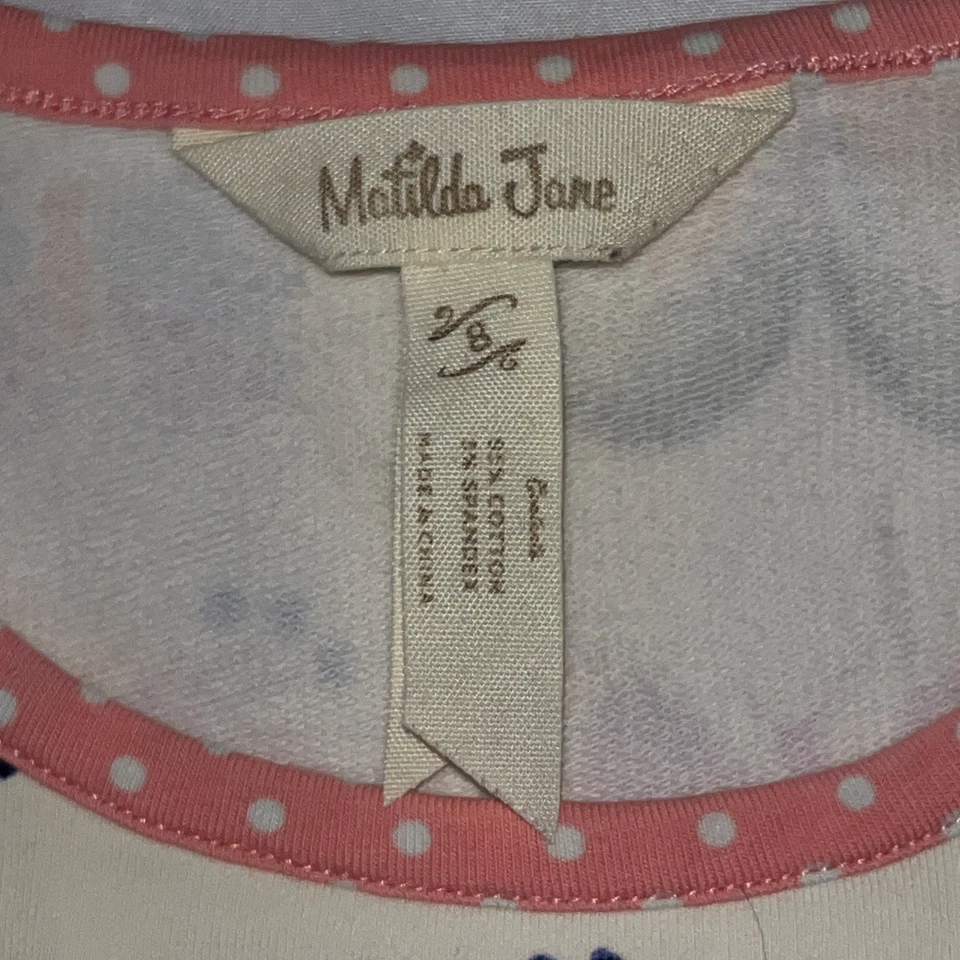 Matilda Jane Butterfly Shirt Purple Polka Dot Leggings Pants Set Outfit 8 - Image 4 of 4