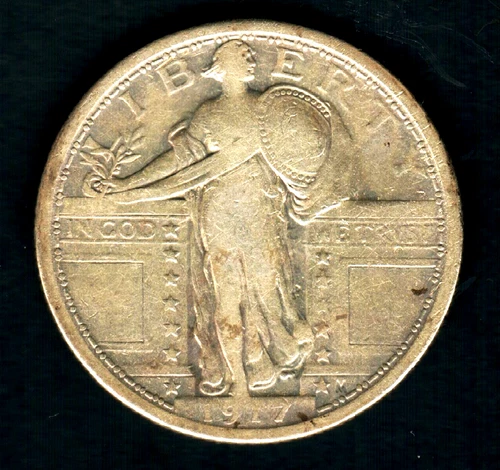 1917 Standing Liberty Quarter Type 1  VF