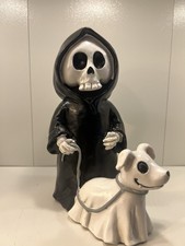 Goblin  Ghoul Viral Grim Reaper Death Skeleton Halloween Walking Ghost Dog 8  