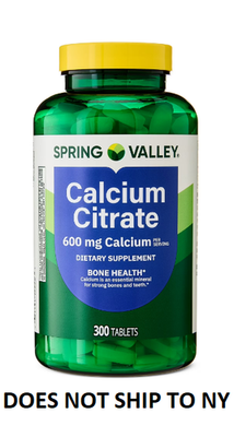 #ad Spring Valley Calcium Citrate Tablets Dietary Supplement 600 Mg 300 Count $10.89
