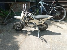 mini moto dirt bike 50cc. Petrol 2-stroke. Pull start. Runs well