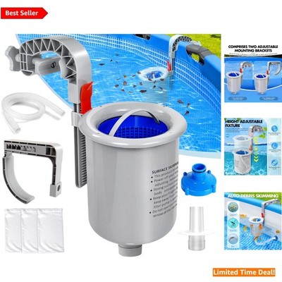 Automatic Above Ground Pool Skimmer with Removable Basket - Effortless Cleaning