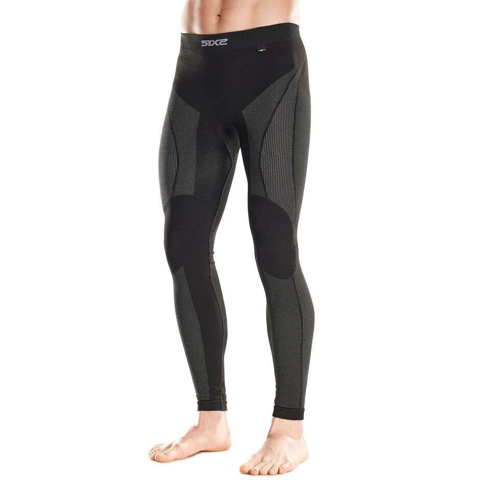 LEGGINS PANTALONI TECNICO TERMICO SOTTO TUTA SIXS SIX2 PNX V2 BLACK CARBON M/L - Immagine 4 di 4