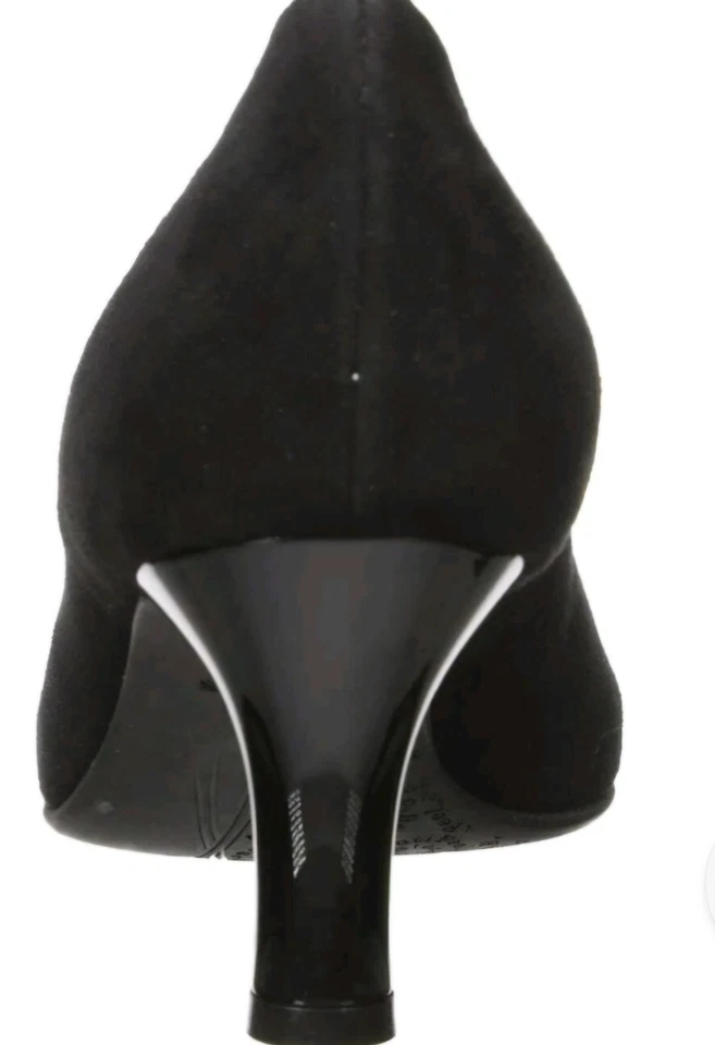 Zapatos cómodos BeautiFeel negros para fiestas navideñas de lujo elegantes de cuero gamuza 9 Foto 3 de 4