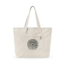 Historic Museum Illustration Zippered Canvas Tote  Vintage Architecture