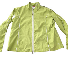 DANSKIN Lime Green Full Zip Lightweight Active Jacket Large