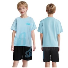 Kids Boys Outfit Football Set Tracksuit Suit Activewear Casual Top Round Neck