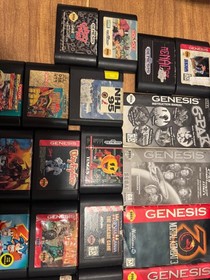 Sega Genesis lot 27 video game carts, 3 CIB complete, 6 boxes nice titles RPG ++