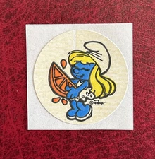 Vintage Smurf 80S Matte Scratch And Sniff Sticker. Please Read Item Description￼