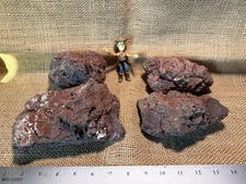 SPECIAL OFFER! 4 Large, Red Lava Rocks – For Aquariums Succulents & More