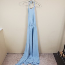 Show Me Your Mumu Heather Halter Dress in Steel Blue Women's Size S