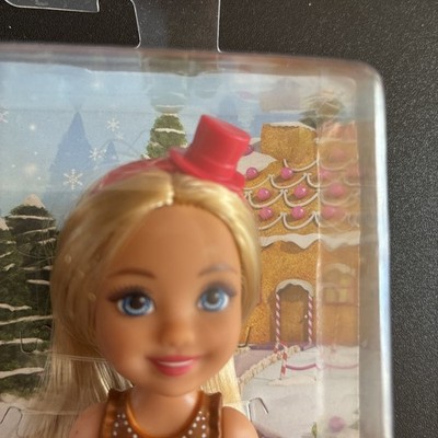 barbie christmas chelsea doll in gingerbread dress Barbie Christmas Chelsea Club Doll in Gingerbread Dress 2015
