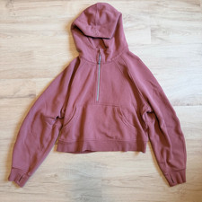 Lululemon Scuba Oversized Half Zip Hoodie Dahlia Mauve Pink XL/XXL Fleece Sweat
