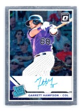 2019 Donruss Optic #RRS-GH Garrett Hampson Rated Rookies Signatures Rockies