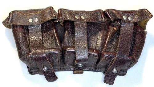 Finnish Army Ammunition Pouch M1922 ORIGINAL Military Leather WWII WW2 Russo War
