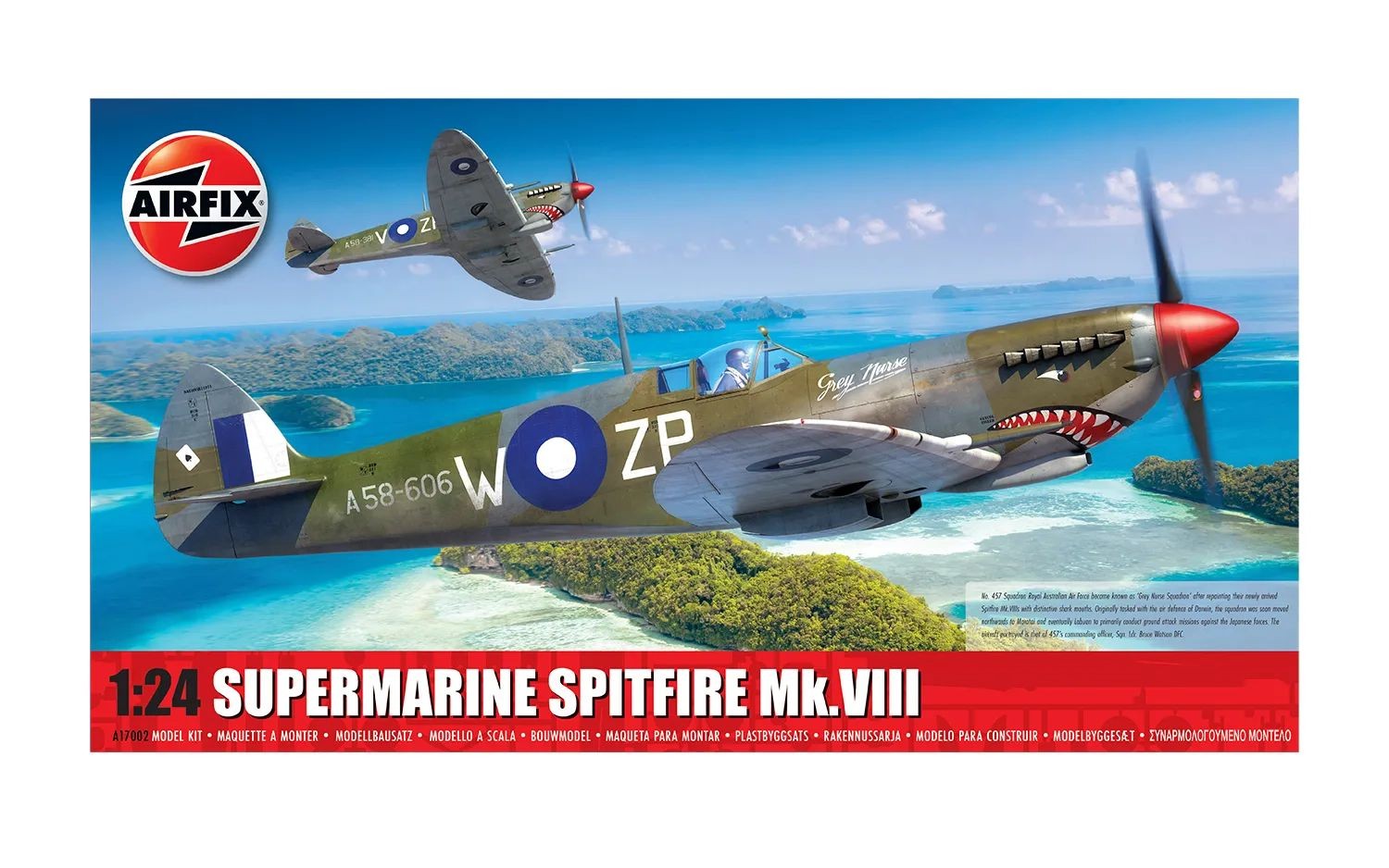 Airfix A17002 1:24 British Fighter Aircraft Supermarine Spitfire Mk VIII