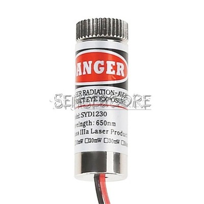 New Red Line Laser Module Focus Adjustable Laser Head 5V 5mW 650nm