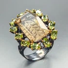 Jewellery 12 ct+ Natural Lemon Quartz Ring 925 Sterling Silver Size 8 /R468586