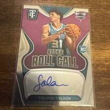 Tidjane Salaun 2024-25 Totally Certified Rookie Roll Call Auto Purple /49 RC-SAL