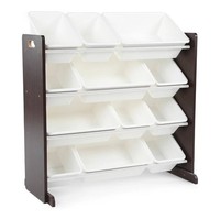 Kinder Holz Spielzeug Aufbewahrung Organizer 12 Abfalleimer Spielzimmer...