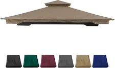 Replacement Gazebo Canopy for 10 X 12 Regency II Patio Gazebo,() Khaki