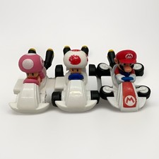 Lot of 3 McDonald  s Happy Meal Mario Kart Toys - Mario, Toad, Toadette MM 