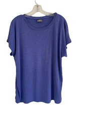 32 Degrees COOL Womens Blue Modal Blend Athleisure Tee Sz M
