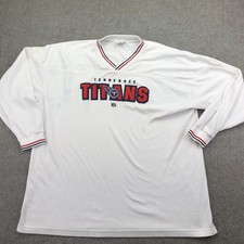 Vintage Tennessee Titans Shirt Mens 2XL White NFL Football Mesh V Neck NFL